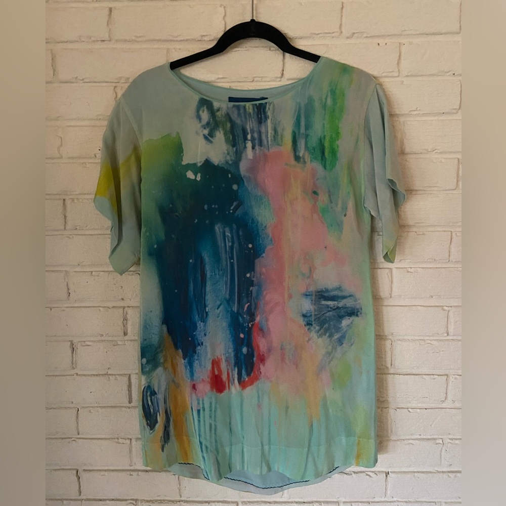 Maeve Multicolor Abstract Blouse